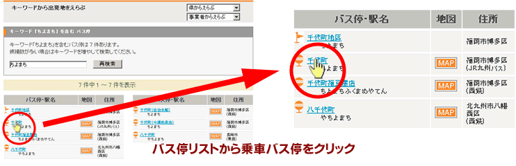 九州のバス時刻表ご利用案内1